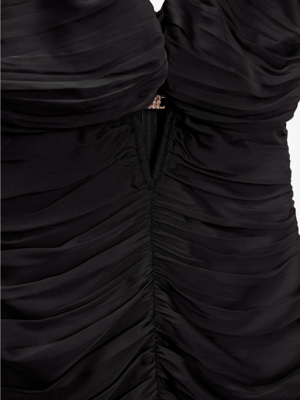 Zara Black Ruched Mini Dress